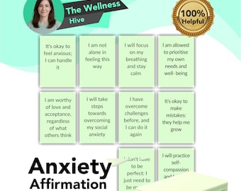 Affirmation cards printable, social Anxiety cards, Coping statements, mental Health cards, Therapist Resource, Digital Download