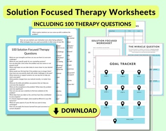 Solution Focused Therapy Worksheets, 100 Questions (PDF Download)