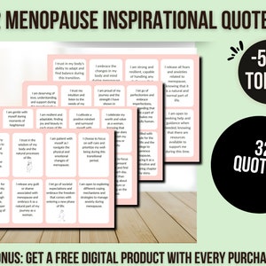 32 citazioni ispiratrici per la cura di sé in menopausa/Ansia in menopausa/Supporto di conforto in menopausa/download immediato