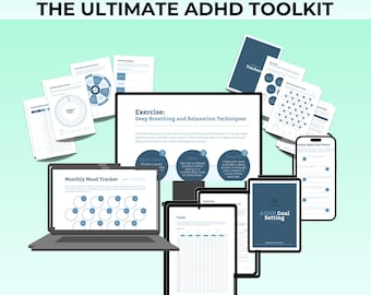 ADHD Toolkit for Adults – Planners, Workbooks, Guides (Digital Download)