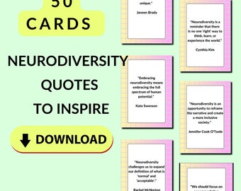 50 inspirerende citaten motiverende citaat plannerkaarten, dagelijkse bevestigingen downloadbaar, inspirerende vision board printables, neurodiversiteit