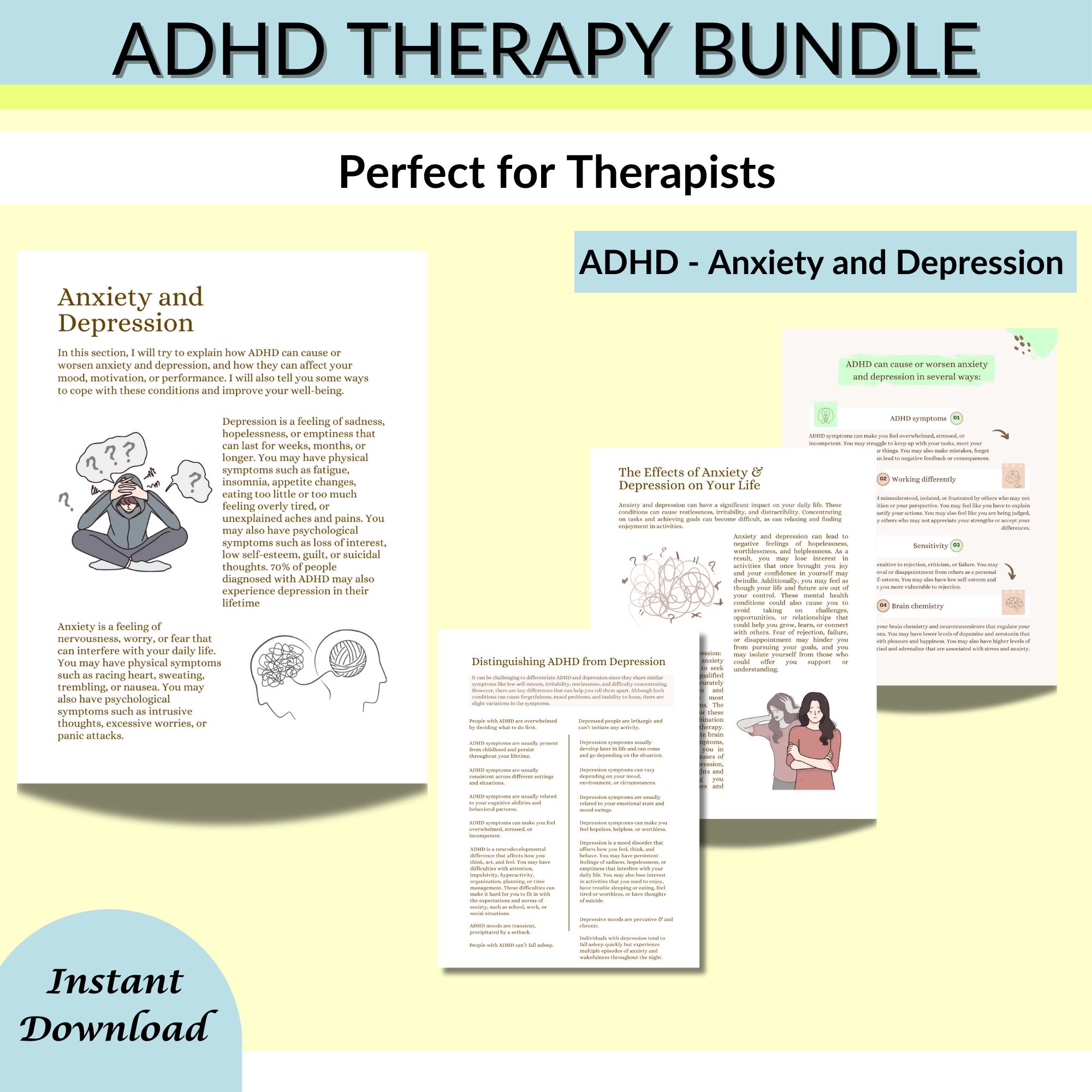 ADHD Executive Functioning Skills Strategies Psychoeducation Worksheets ...