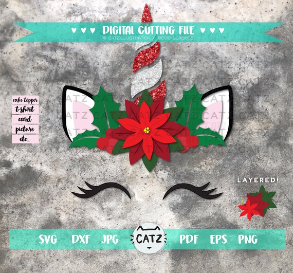 Download Free Christmas Unicorn Svg Svg File Holidays Vinyl Download Etsy SVG DXF Cut File