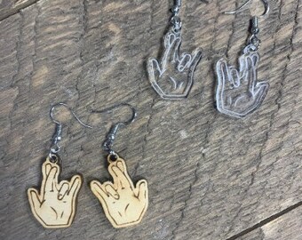 American Sign Language I Really Love you Ohrringe | ASL Ohrringe | Dolmetscher Geschenk