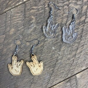 American Sign Language I Really Love you Earrings | ASL Earrings | Interpreter Gift