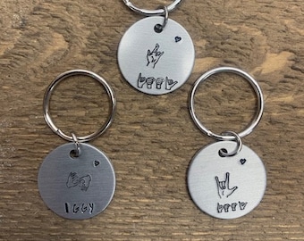 I Love You/ I Really Love You Sign Language Keychain, Personalized Keychain