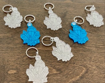 Spiritual AF Acrylic Keychains | Crystal Keychain | Gemstones keychain | Spiritual AF