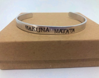 Hakuna Matata Disney Themed Cuff Bracelet, Jewelry