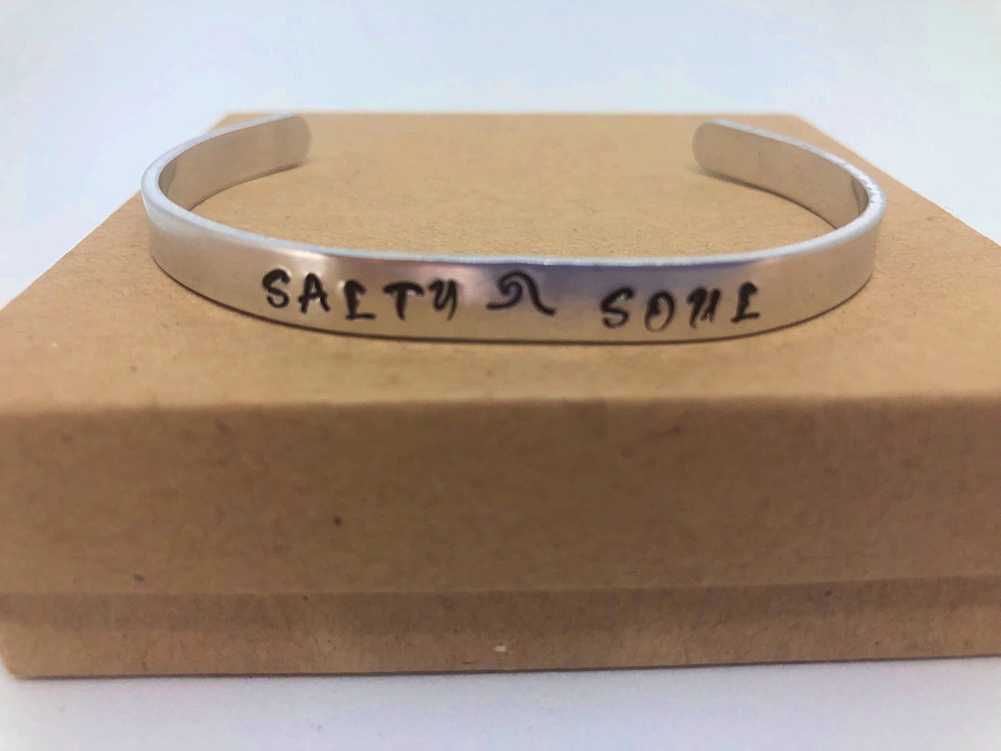 Salty Soul, Beach Themed Cuff Bracelet, Jewelry
