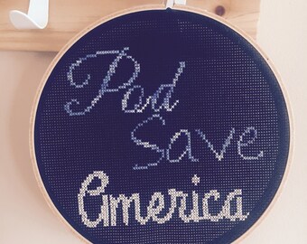 Pod Save America Cross Stitch