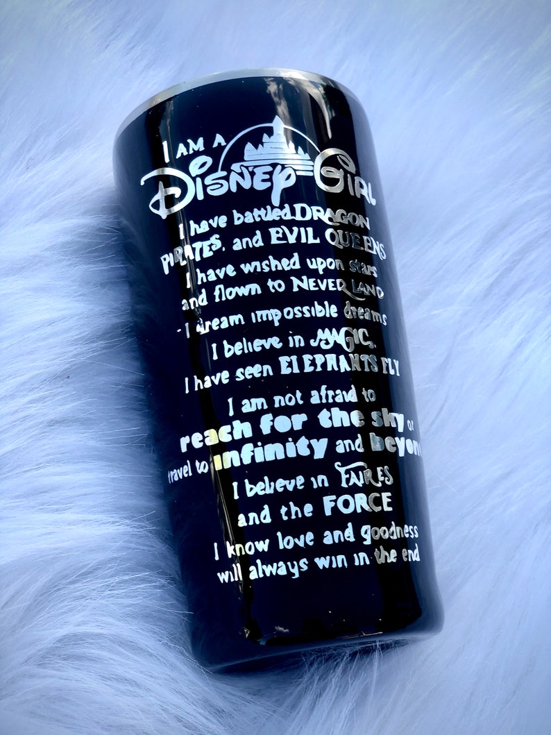 I Am A DISNEY Girl Quote Custom Disney Tumbler Etsy