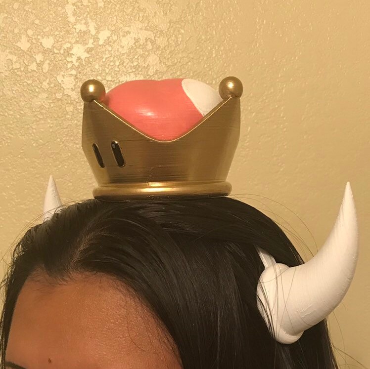 Bowsette Crown Cosplay Super Mario 3d Printed | Etsy