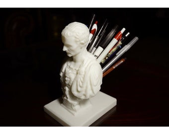 Julius Caesar pencil holder desk organizer