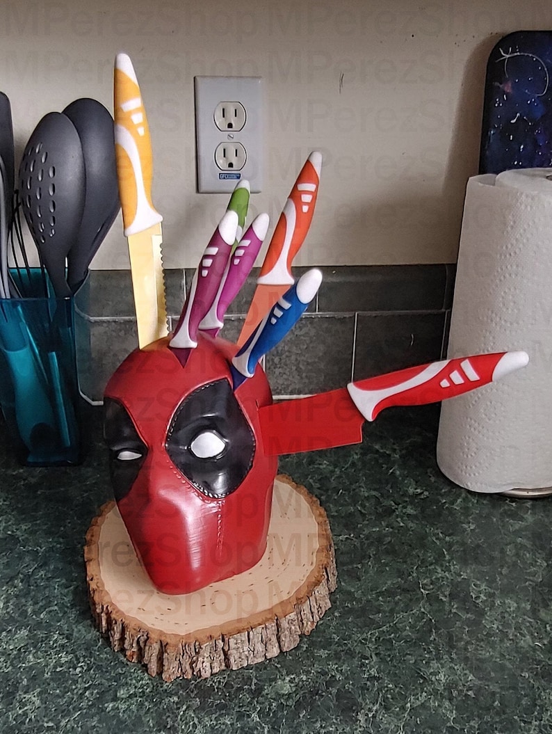 Deadpool Knife Holder for Kitchen storage image 1