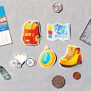 Individuelle Camping und Wander Sticker