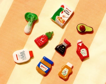 Food Clay Pins