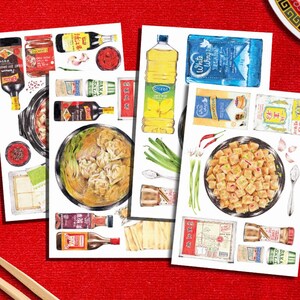 A5 Chinesische Rezeptkarten