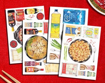 A5 Chinese Recipe Cards