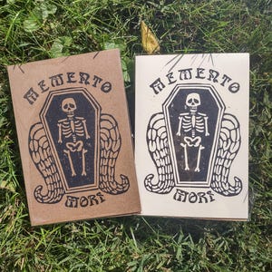 Memento Mori Block Print