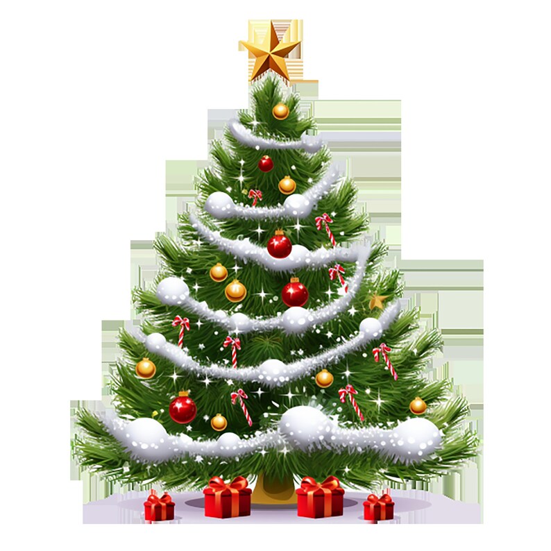 Christmas Tree Clipart Bundle, 18 Files Etsy