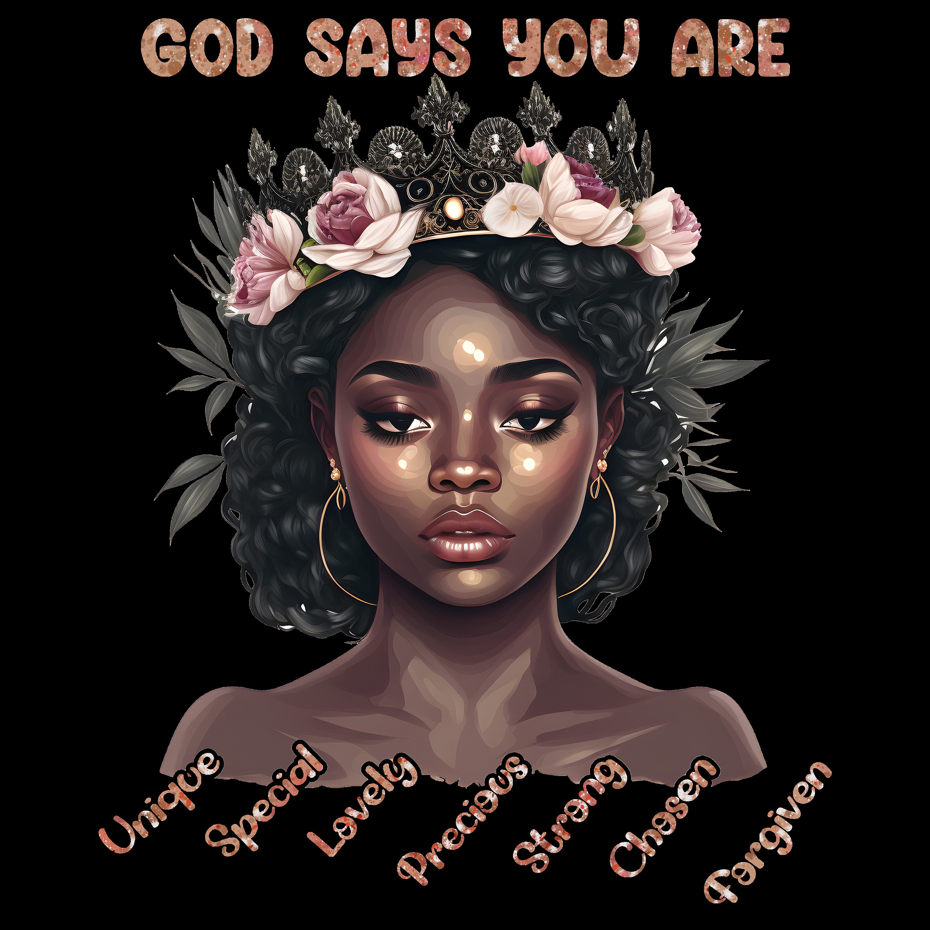 African American God Says I Am 2 PNG - Etsy