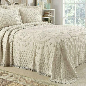 Vintage Look Kingston Floral Tufted Chenille Bedspread With - Etsy Australia Vintage Look Kingston Floral Tufted Chenille Bedspread With - Etsy Australia