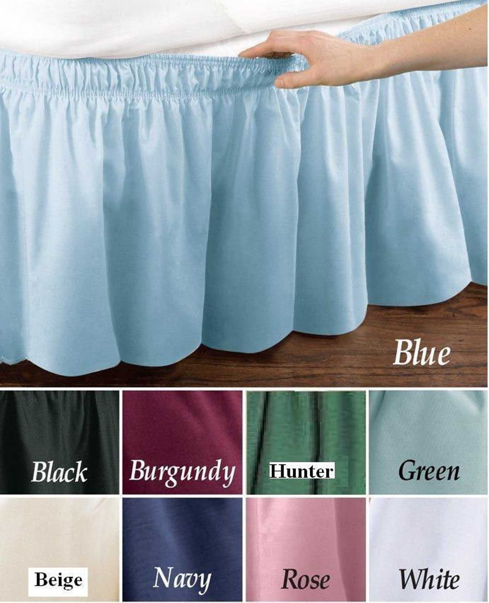 Wrap Around Bed Skirt Dust Ruffle Standard 14 Drop Etsy