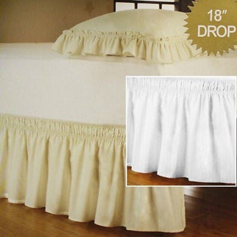 Wrap Around Bed Skirt Dust Ruffle 18 Drop Etsy