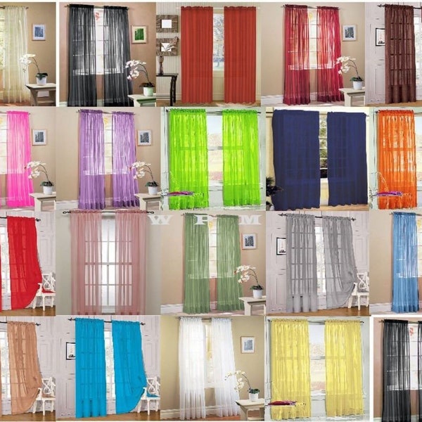 Sheer Cotton Curtains Etsy