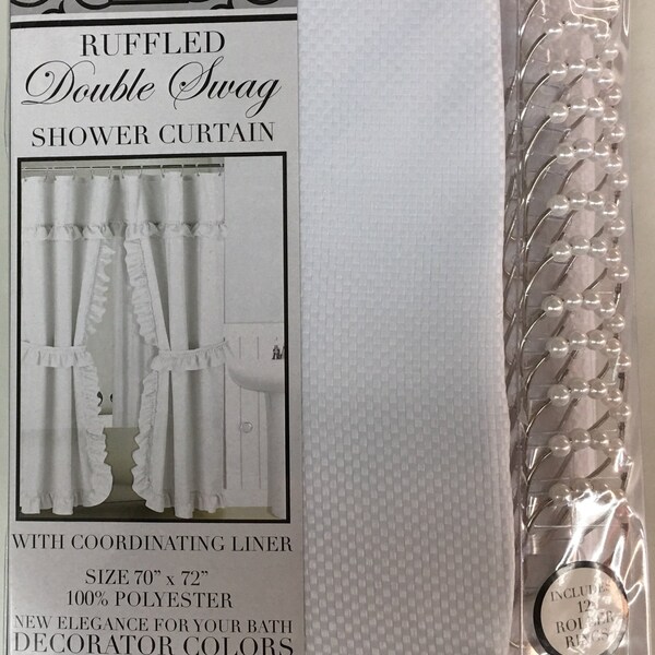 Double Swag Shower Curtain Etsy
