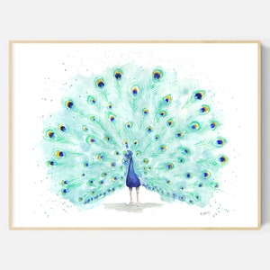 Peacock wall Art: Vibrant bird prints Decor
