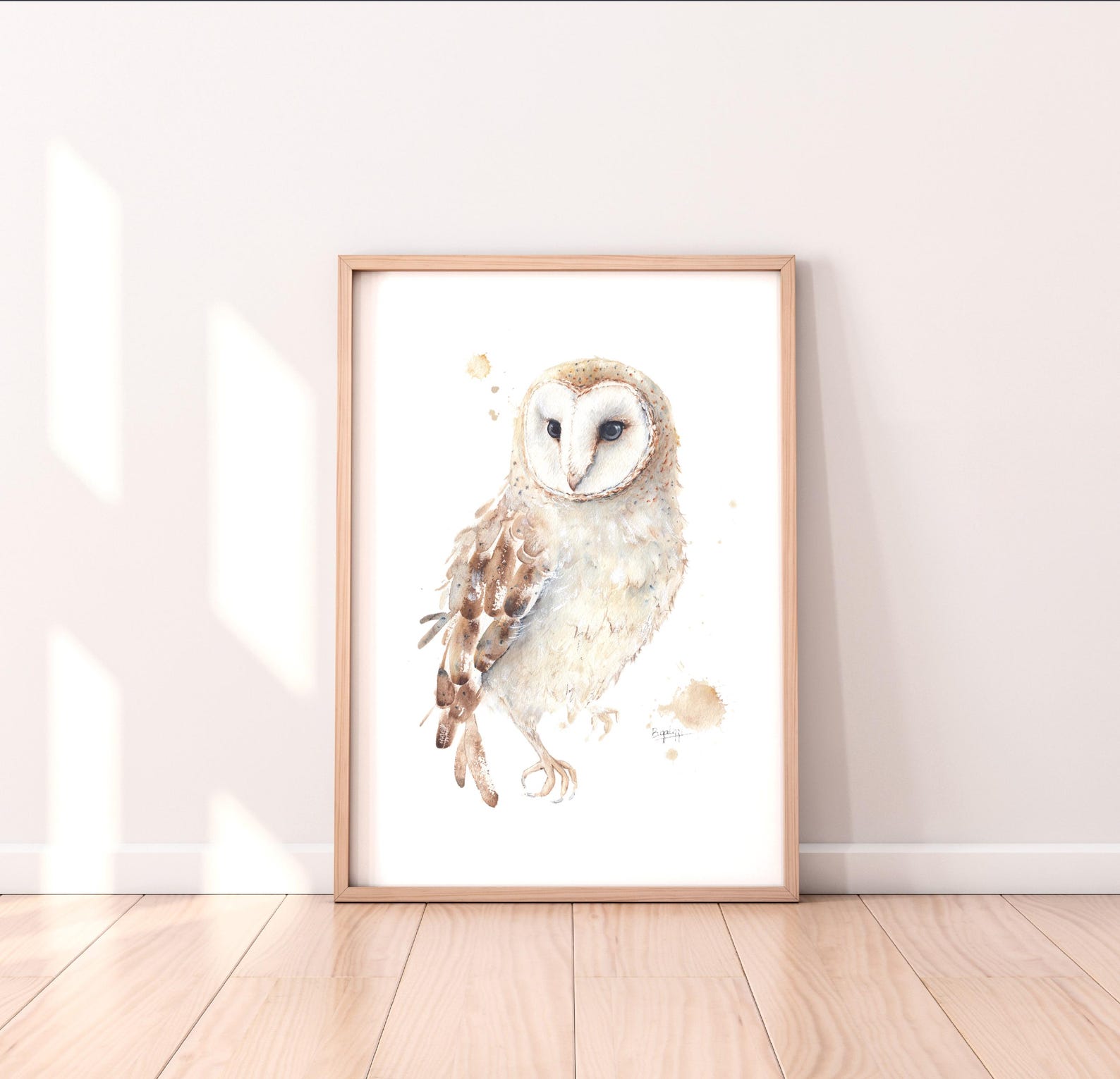 Barn Owl Watercolor Art Print – Rustic Wildlife Wall Decor – Bird Lover ...