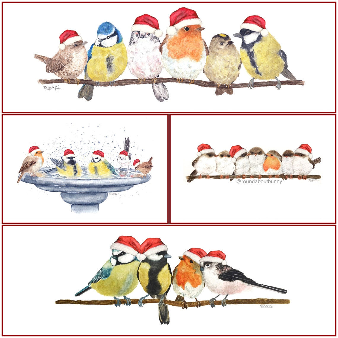 Bird Christmas Cards 