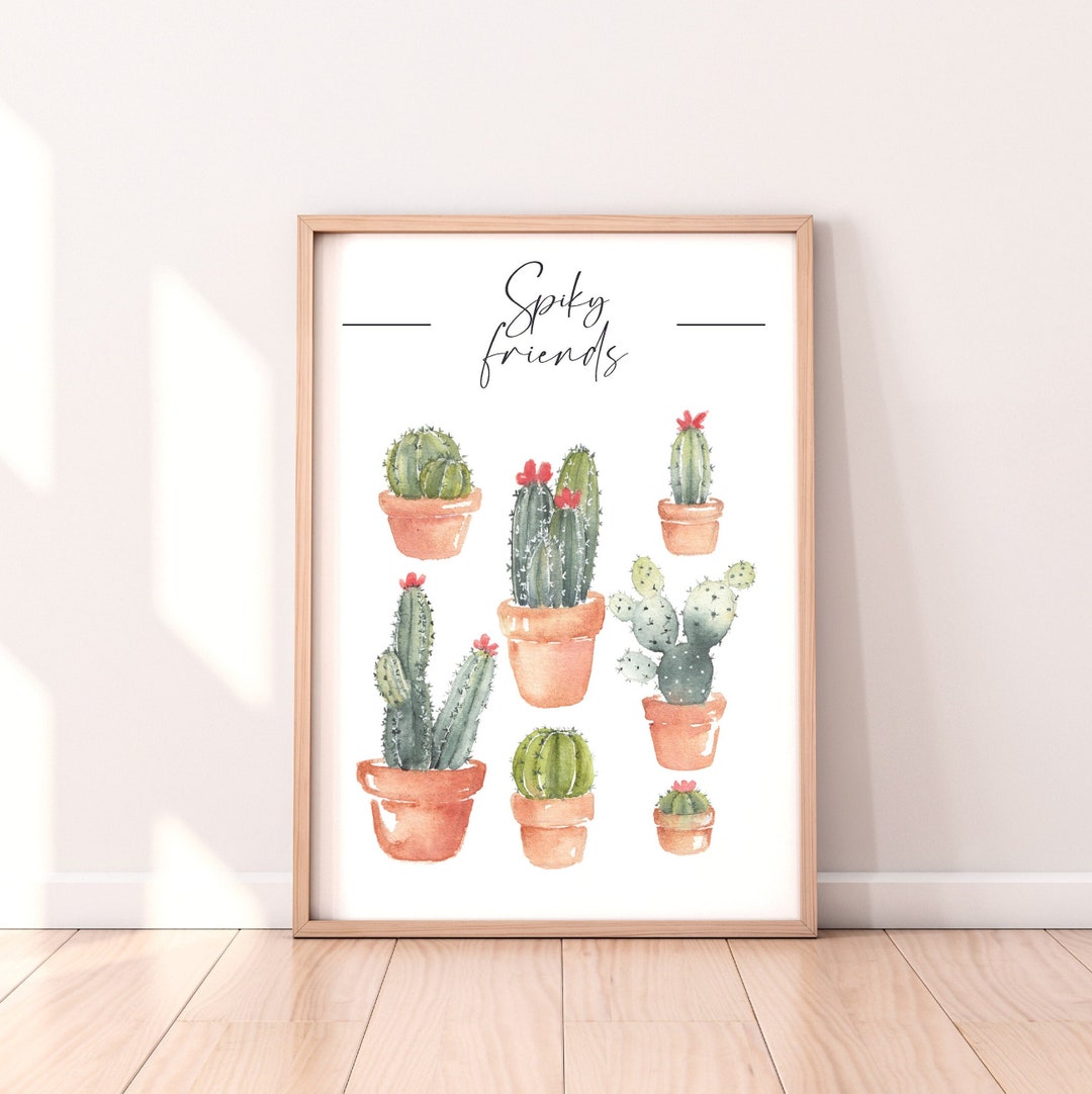 Cactus Print: Botanical Desert Wall Art - Desert Decor - Etsy