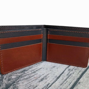 Cartera billetera de cuero para hombre, billetera de bolsillo.