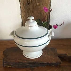 Zuppiera in porcellana di Limoges, Coquet Form Empire, stile country, Francia anni &#39;50
