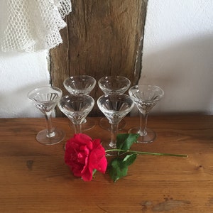 Set francese di 6 Antique Bistro Glaeser, Aperitivo, Sherry, Likoer, Porto 20/30s