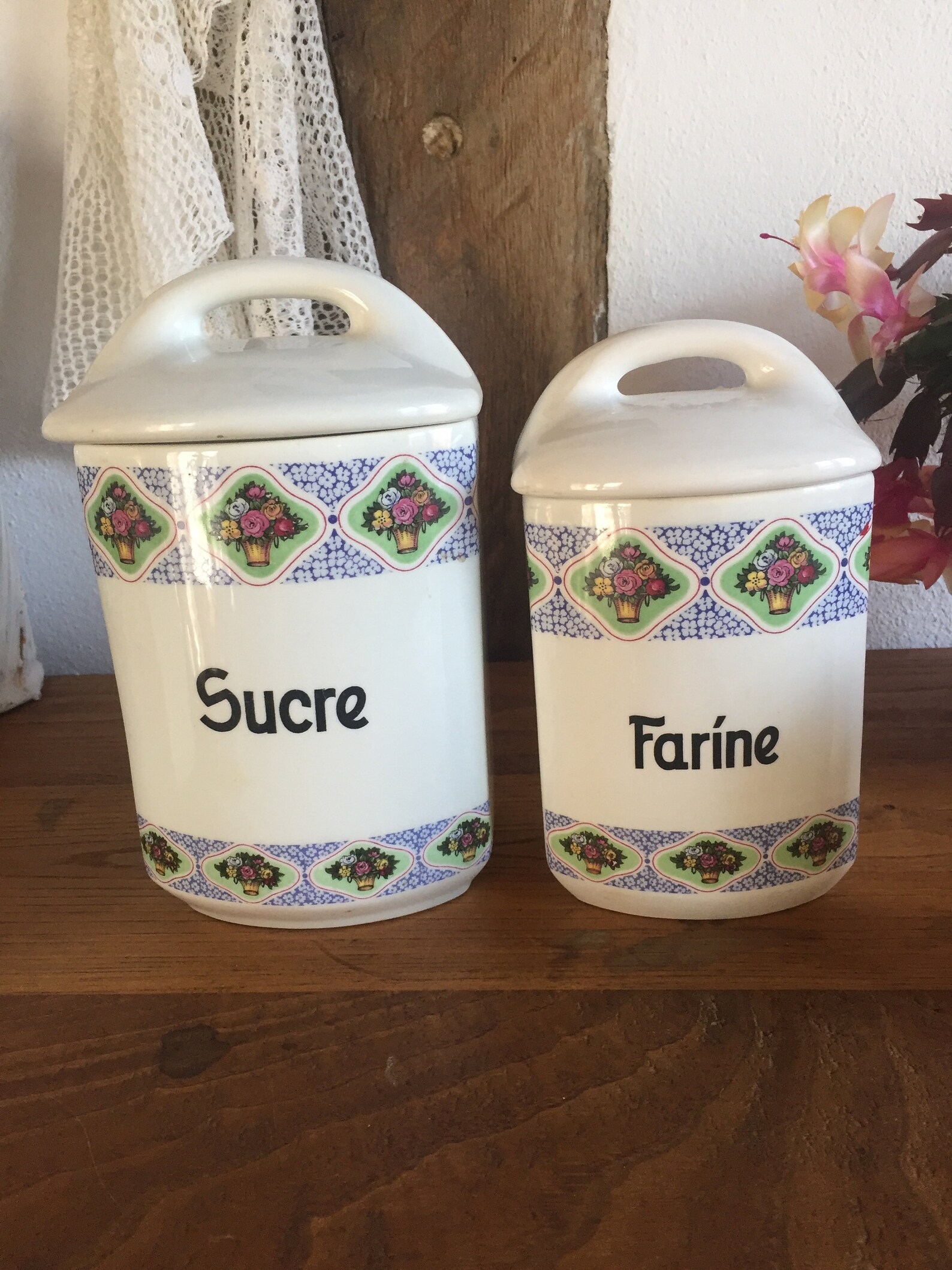 Set of 4 Porcelain Storage Boxes Art Deco Country House Etsy