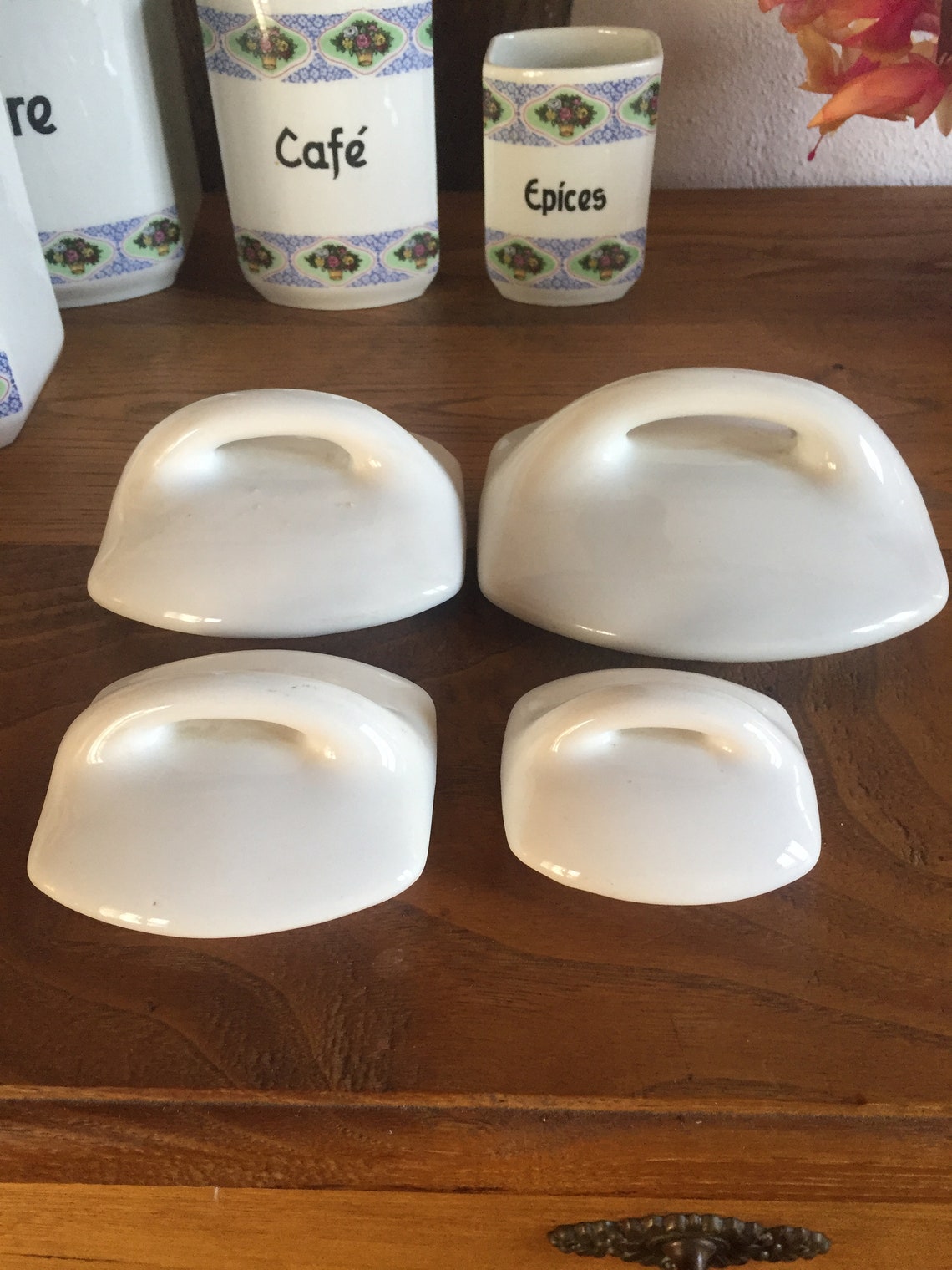 Set of 4 Porcelain Storage Boxes Art Deco Country House Etsy