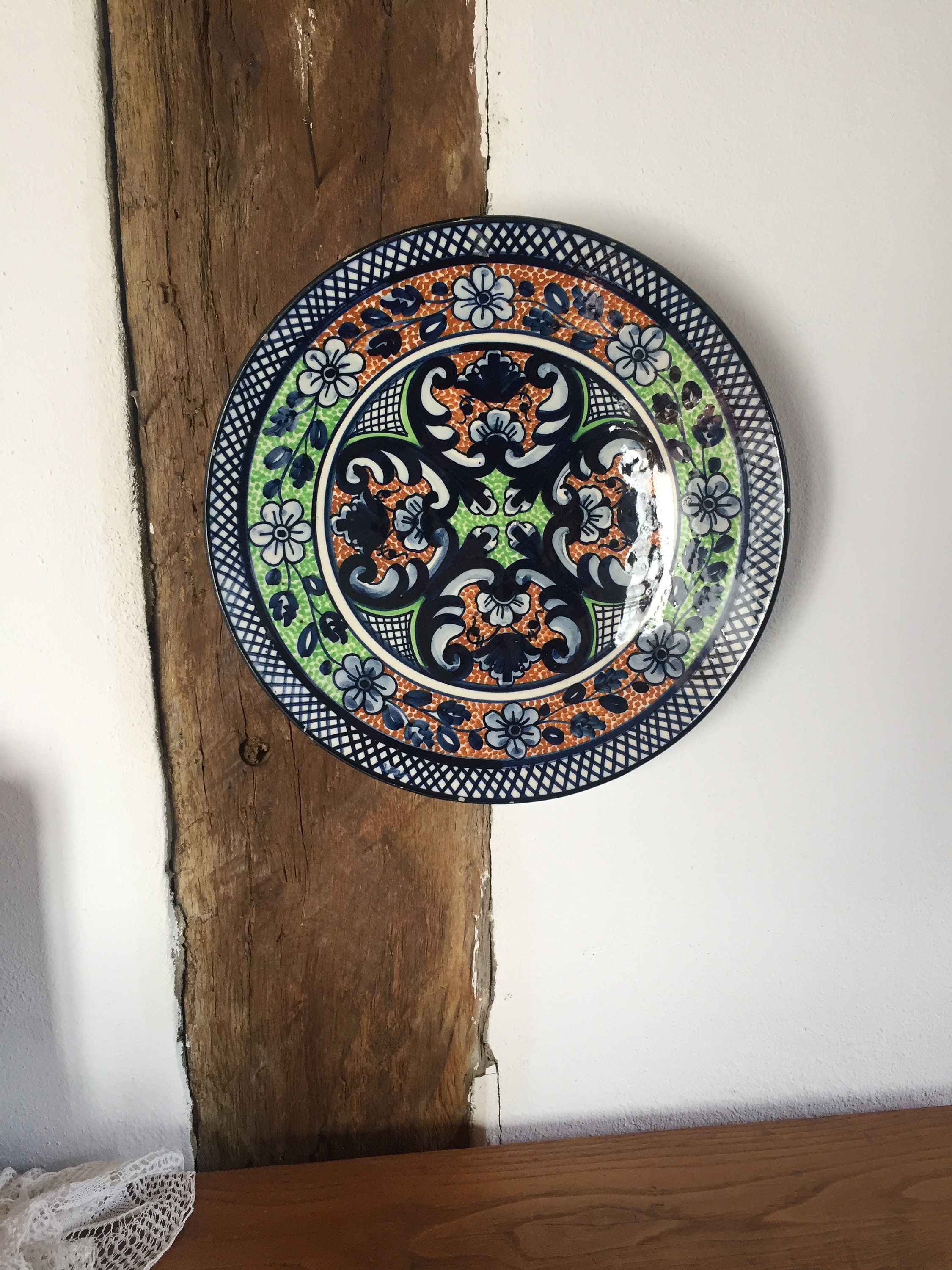 Beautiful 35 Cm Ceramic Plate Wall Plate Ceramic Bowl Hand Etsy UK