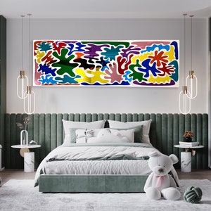 Pop Art, Oversized Multicolor Art, Mirrored Acrylic Art, Wall Art, Wall Sculpture, Matisse Art, Parametric Artwork, Living Room Art
