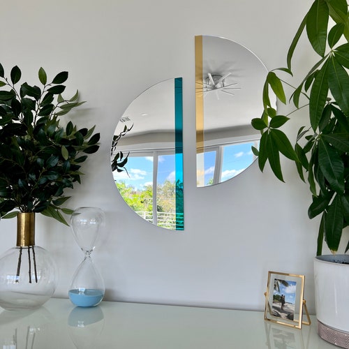 Decorative Mirror Set of 2/custom Colors/mirrored Acrylic Etsy