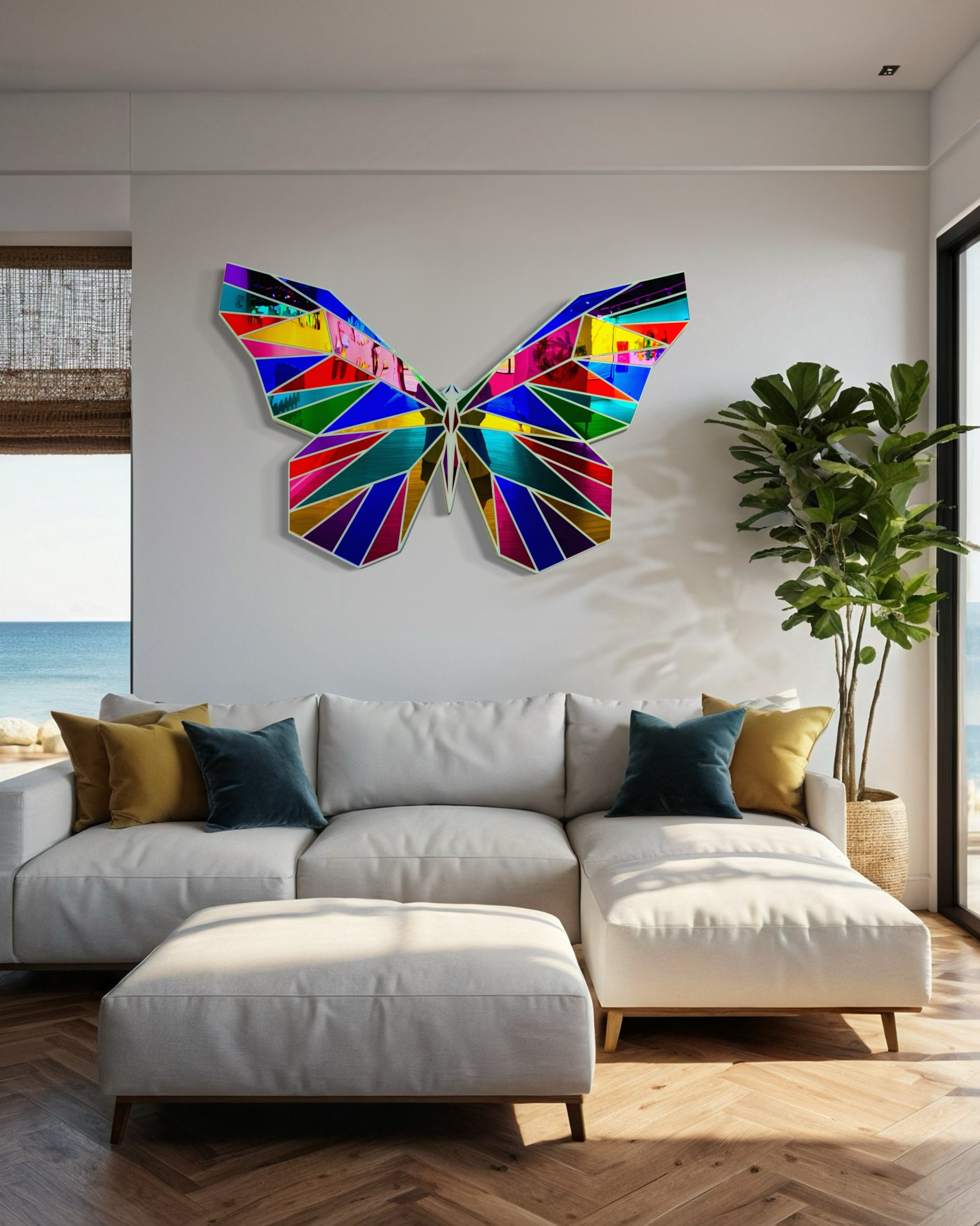 Extra Large Mirrored Acrylic Butterfly Wall Art: Pop Art Decor - Etsy