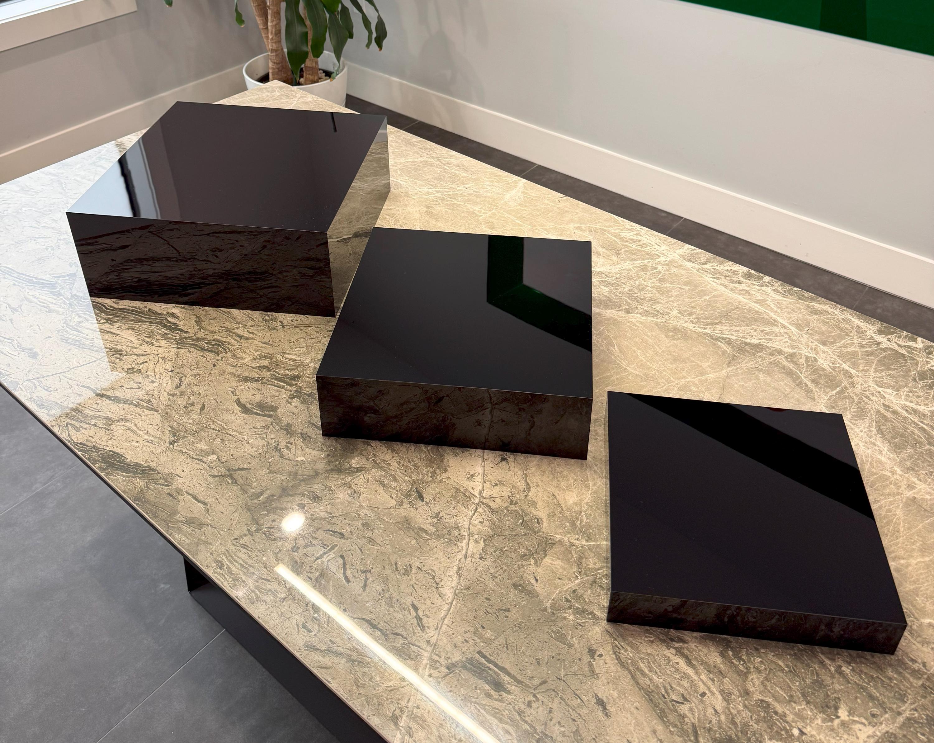 Marble Riser Buffet Black Acrylic Display Risers: Buffet Table Posing Pedestal - Made in ...