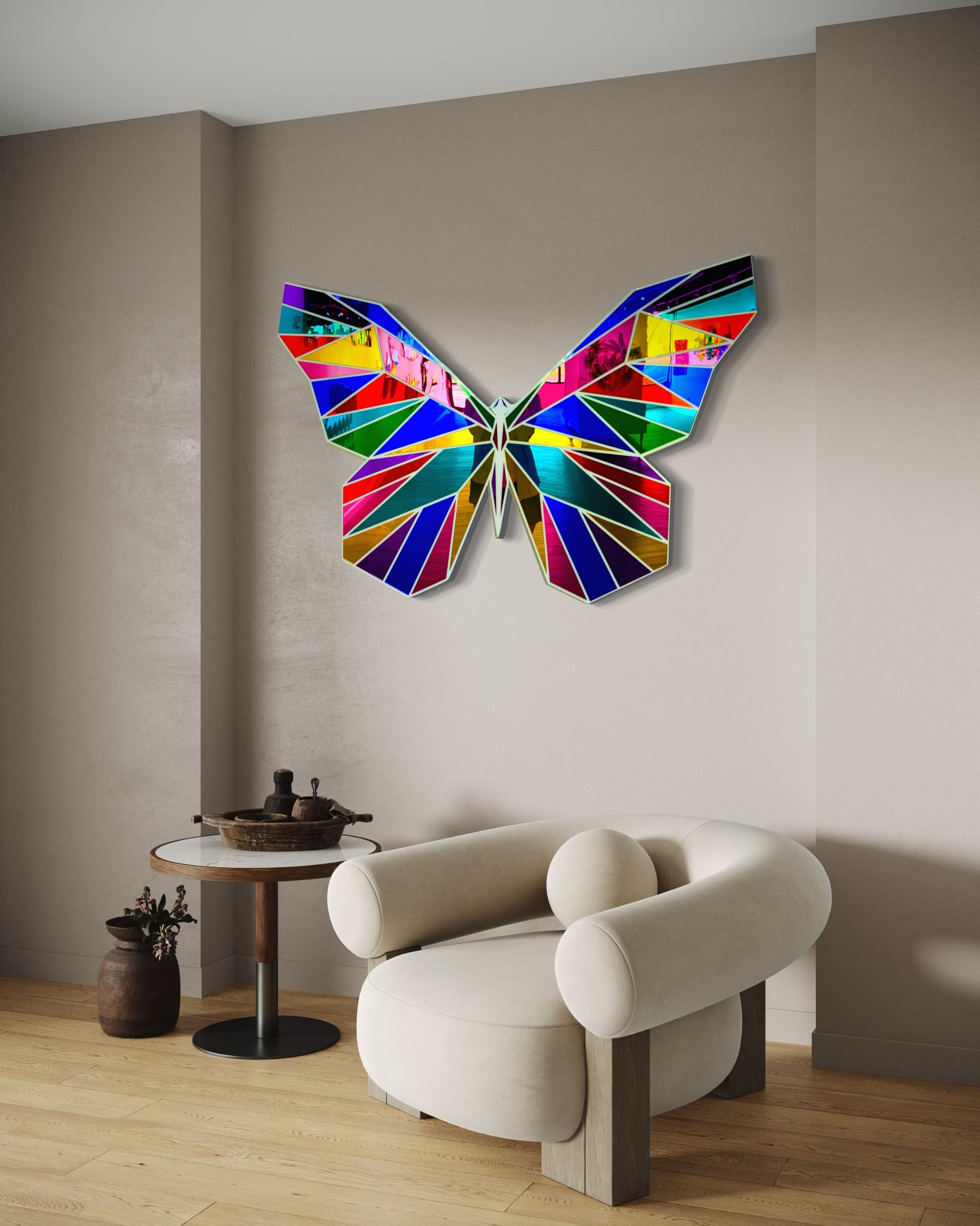 Extra Large Mirrored Acrylic Butterfly Wall Art: Pop Art Decor - Etsy