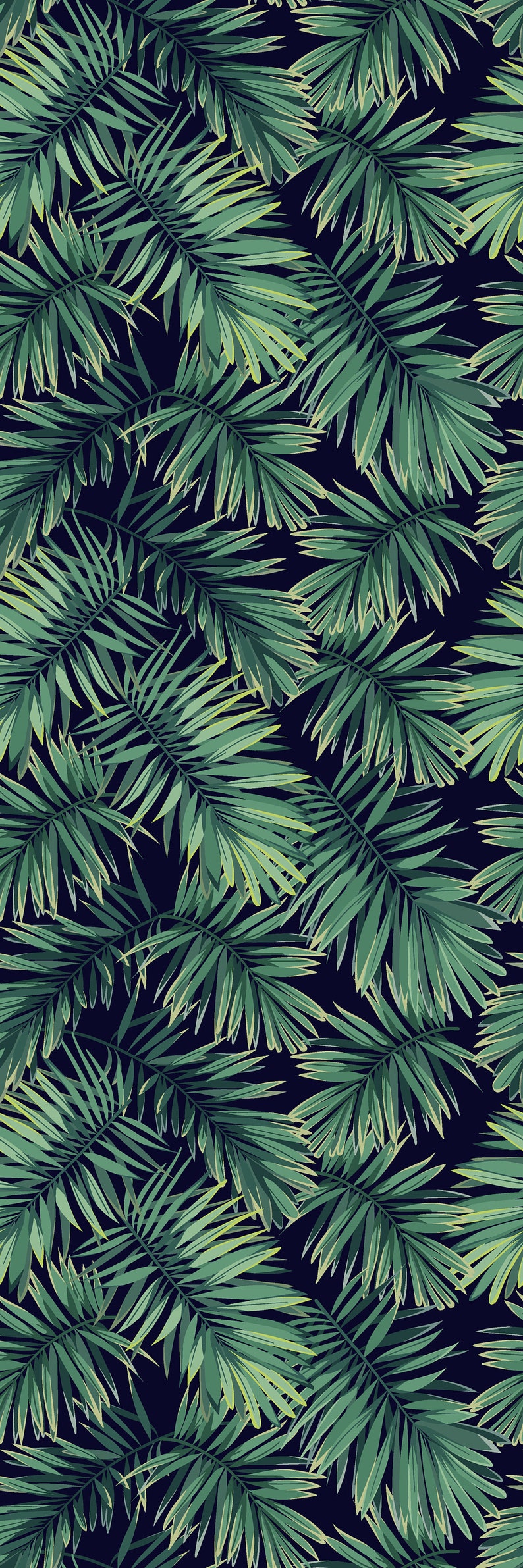 Removable Wallpaper Self Adhesive Wallpaper Dark Palm Leaves Etsy