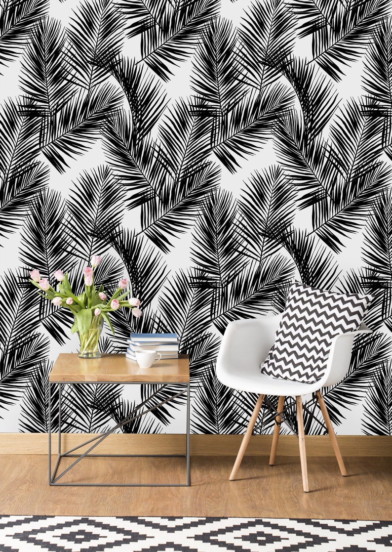 Removable Wallpaper Self Adhesive Wallpaper Black and White - Etsy