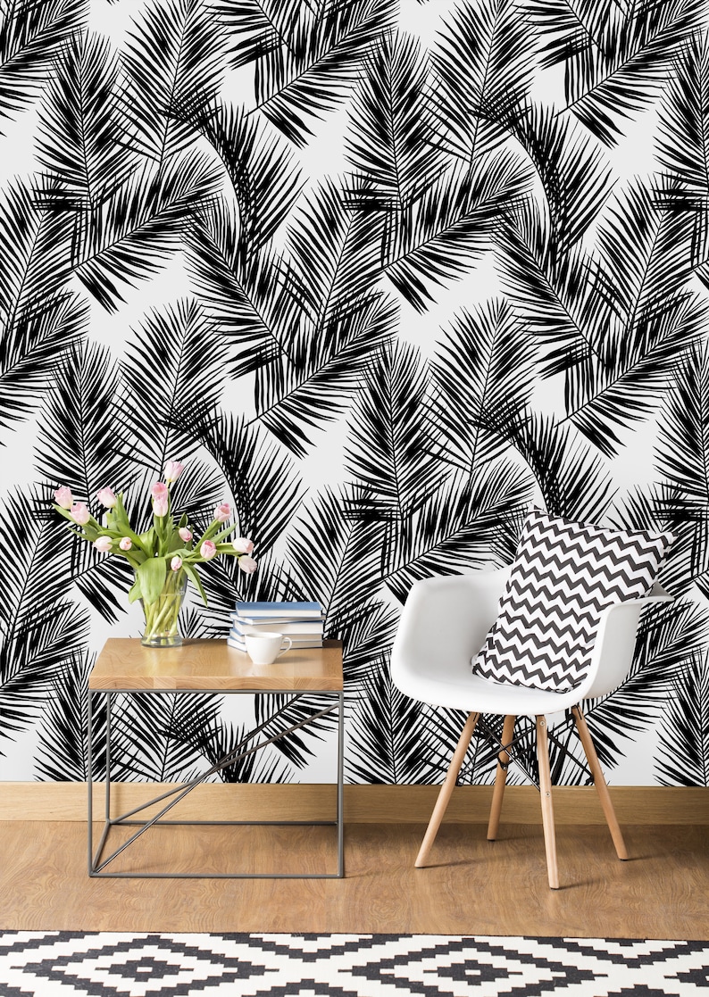 Removable Wallpaper Self Adhesive Wallpaper Black and White - Etsy