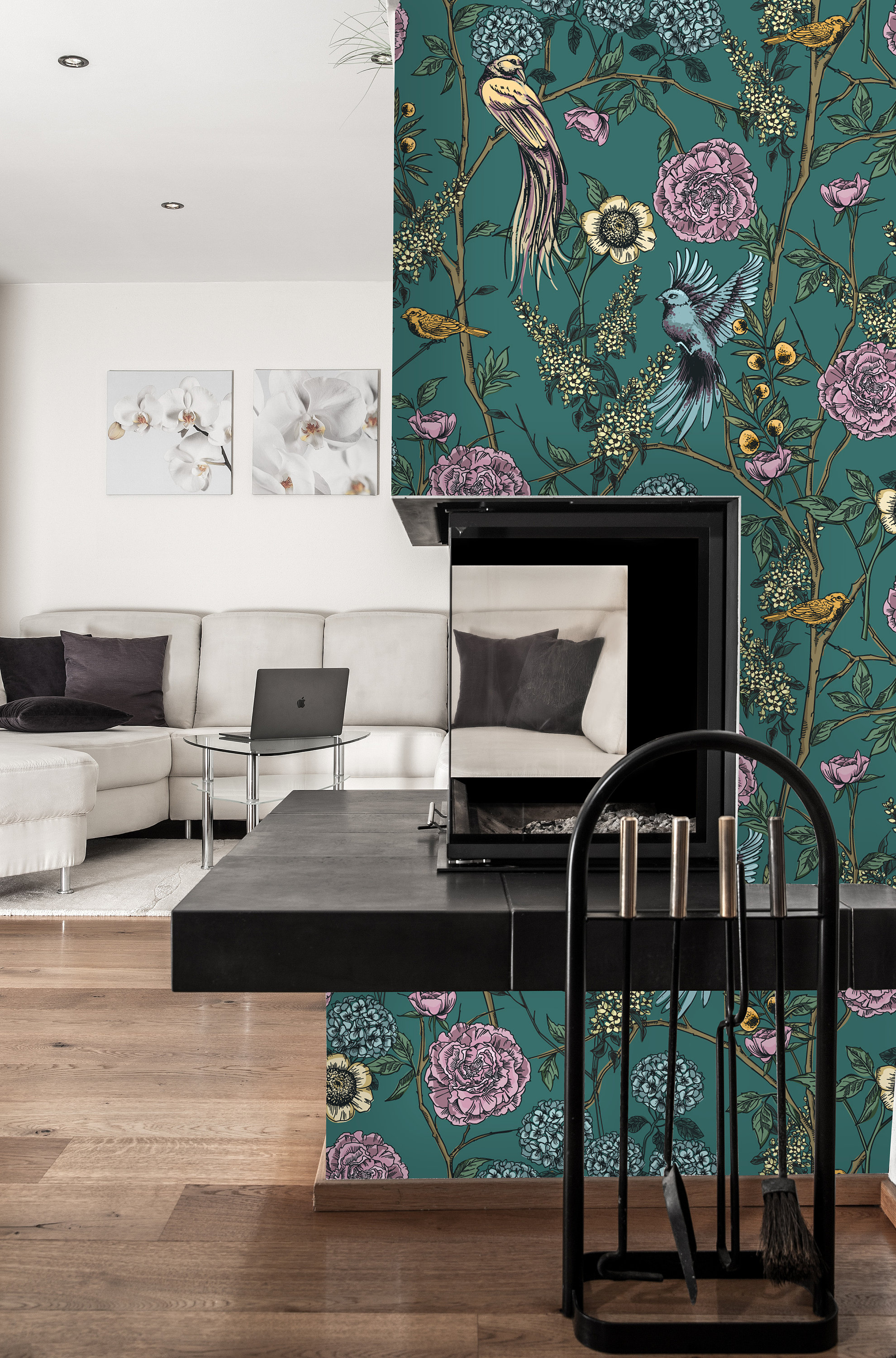 Removable Wallpaper Self Adhesive Wallpaper Vintage Floral Etsy Canada