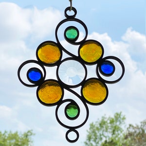 Terra leaded glass sun catcher